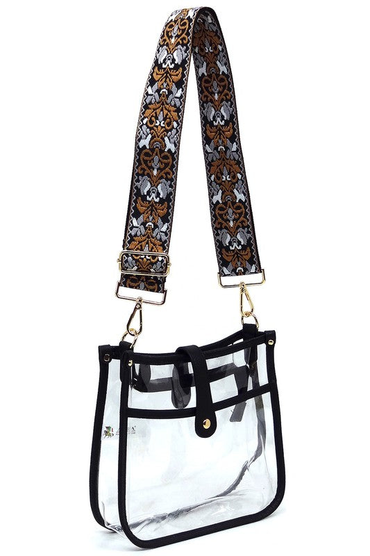 See Thru Guitar Strap Hobo Crossbody Bag