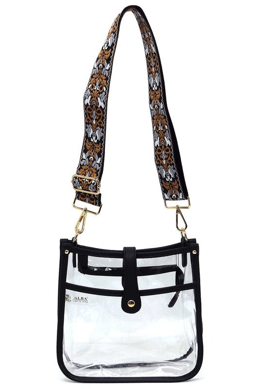 See Thru Guitar Strap Hobo Crossbody Bag