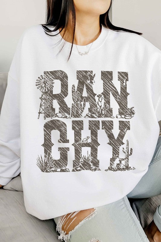 Ranchy Western Oversized Sweatshirt