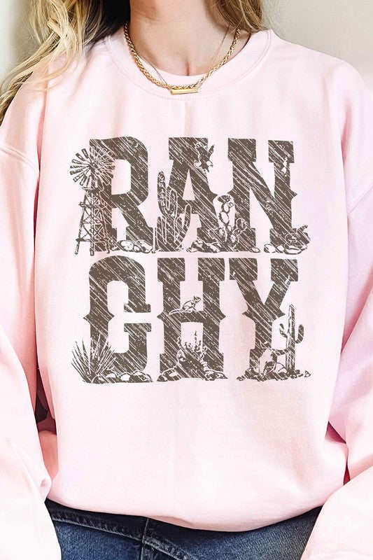 Ranchy Western Oversized Sweatshirt