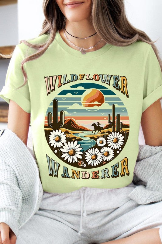 Wildflower Wanderer Desert Graphic T Shirts