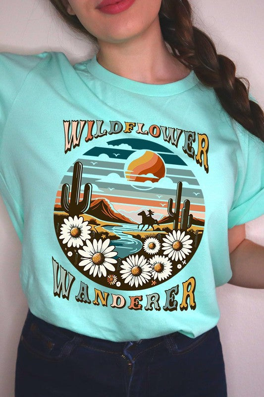 Wildflower Wanderer Desert Graphic T Shirts