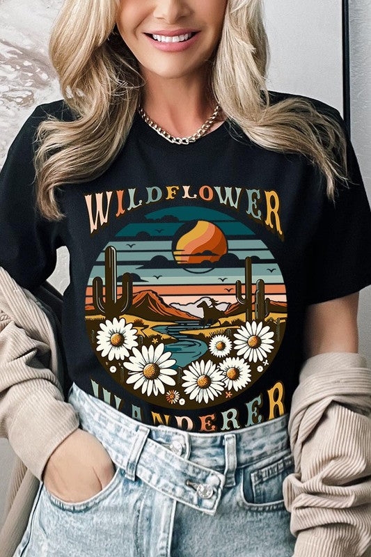 Wildflower Wanderer Desert Graphic T Shirts