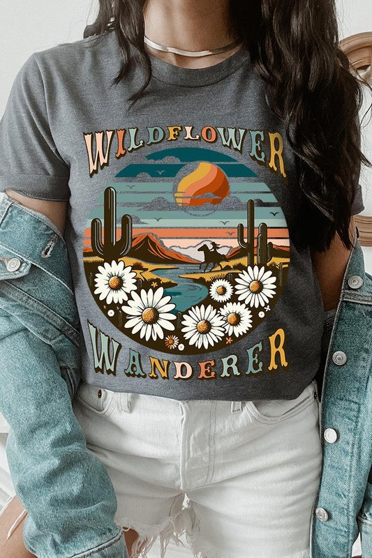 Wildflower Wanderer Desert Graphic T Shirts