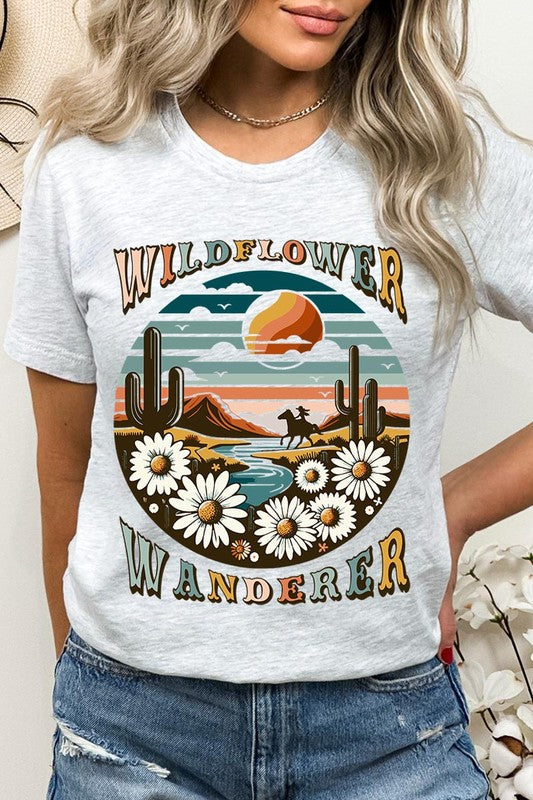 Wildflower Wanderer Desert Graphic T Shirts