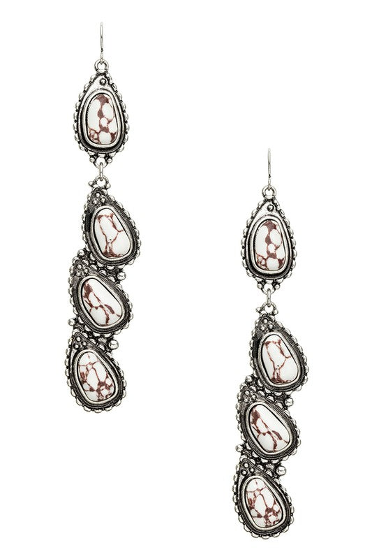 Western Stone Drop Earrings