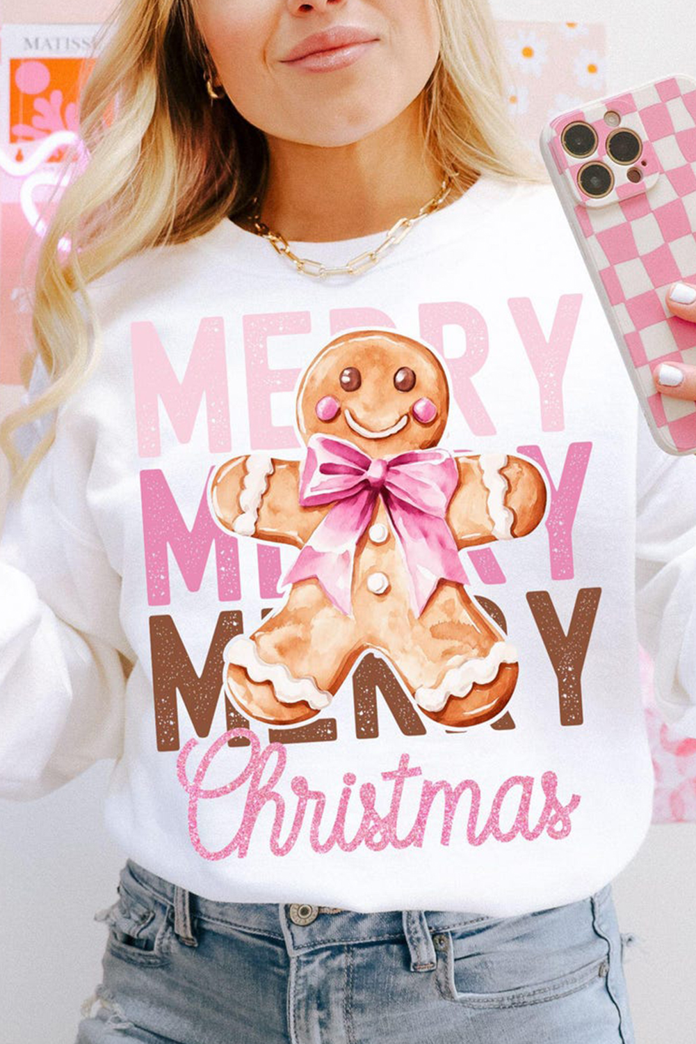 Merry Christmas Gingerbread Graphic Tee